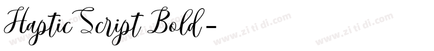 HapticScript Bold字体转换